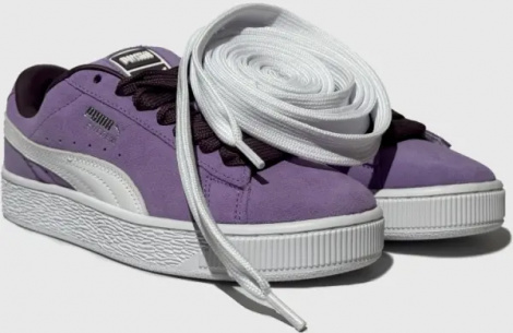 Кеды женские Puma SUEDE XL GALAXY фиолетово-белые 40079701