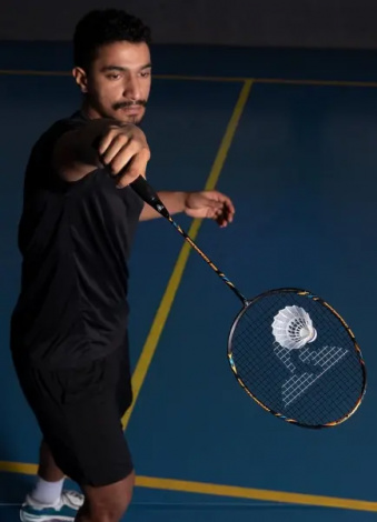 Ракетка для бадминтона Talbot ARROWSPEED 399 черно-оранжевая 439883