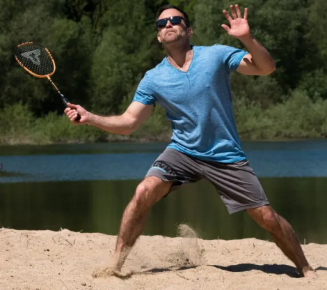 Набор для скоростного бадминтона Talbot SPEED BADMINTON SET SPEED 2200 (2 ракетки, 3 волана, чехол) оранжево-черный 490112