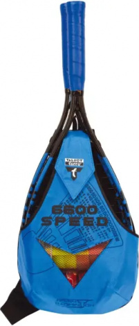 Набор для скоростного бадминтона Talbot SPEED BADMINTON SET SPEED 6600 (2 ракетки, 6 воланов, 8 конусов, чехол) черно-синий 490116