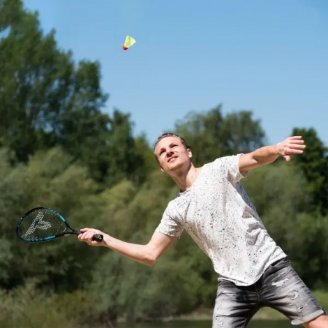 Набор для скоростного бадминтона Talbot SPEED BADMINTON SET SPEED 6600 (2 ракетки, 6 воланов, 8 конусов, чехол) черно-синий 490116