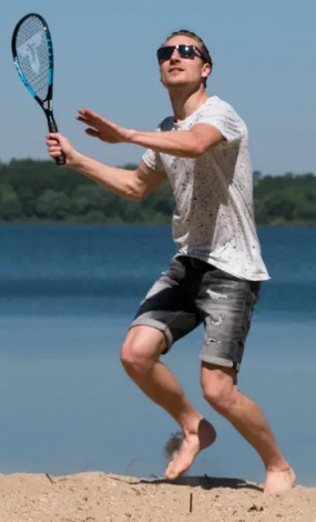 Набор для скоростного бадминтона Talbot SPEED BADMINTON SET SPEED 6600 (2 ракетки, 6 воланов, 8 конусов, чехол) черно-синий 490116