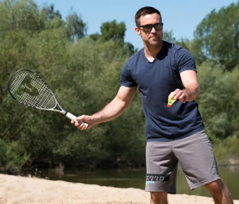 Набор для скоростного бадминтона Talbot SPEED BADMINTON SET SPEED 7700 (2 ракетки, 6 воланов, линии для корта, чехол) светло-серо-черный 490117