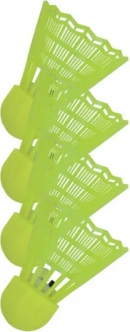 Набор воланов для скоростного бадминтона Talbot SPEED-BADMINTON SHUTTLES LED желтый (4 штуки) 490181