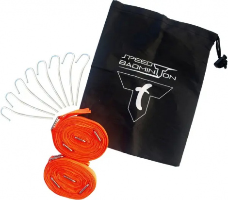 Лінії для корту швидкісного бадмінтону Talbot SPEED-BADMINTON COURT LINES помаранчеві 490185