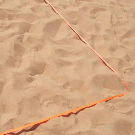 Лінії для корту швидкісного бадмінтону Talbot SPEED-BADMINTON COURT LINES помаранчеві 490185