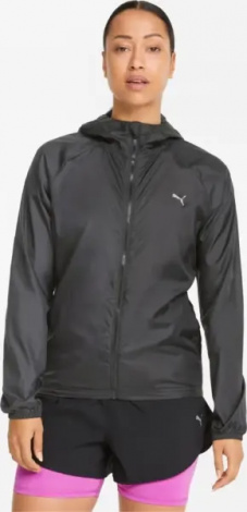 Ветровка для бега женская Puma UV FAVOURITE WOVEN черная 521683-01