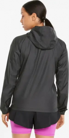 Ветровка для бега женская Puma UV FAVOURITE WOVEN черная 521683-01