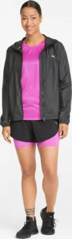 Ветровка для бега женская Puma UV FAVOURITE WOVEN черная 521683-01