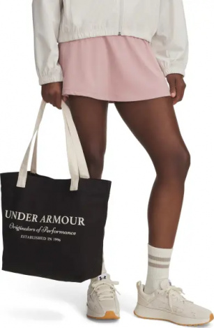 Сумка через плече жіноча Under Armour CANVAS TOTE 20L чорно-бежева 6001898-004