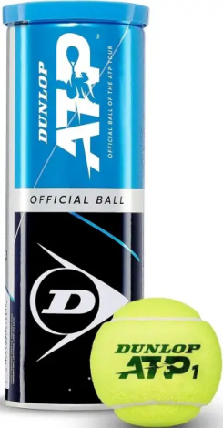 Набор мячей для тенниса Dunlop ATP OFFICIAL 3B желтый (3 штуки) 601313