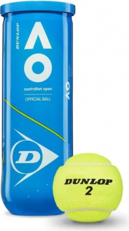 Набор мячей для тенниса Dunlop AUSTRALIAN OPEN 3B желтый (3 штуки) 601354