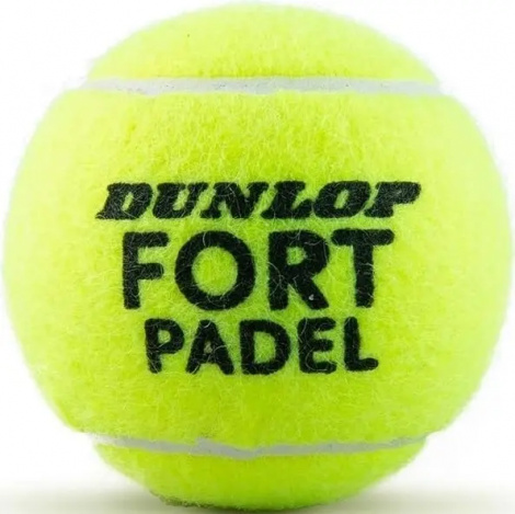 Набор мячей для падл-тенниса Dunlop FORT PADEL 3PET желтый (3 штуки) 601555