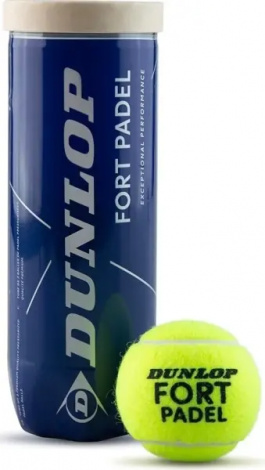 Набор мячей для падл-тенниса Dunlop FORT PADEL 3PET желтый (3 штуки) 601555