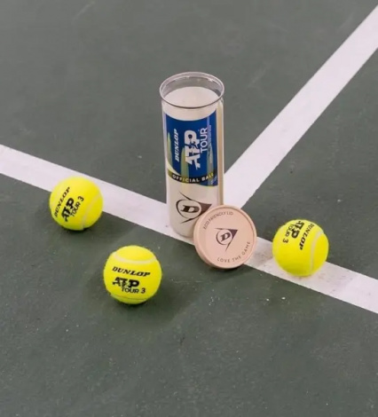 Набір м'ячів для тенісу Dunlop ATP TOUR 3B жовтий (3 штуки) 601598