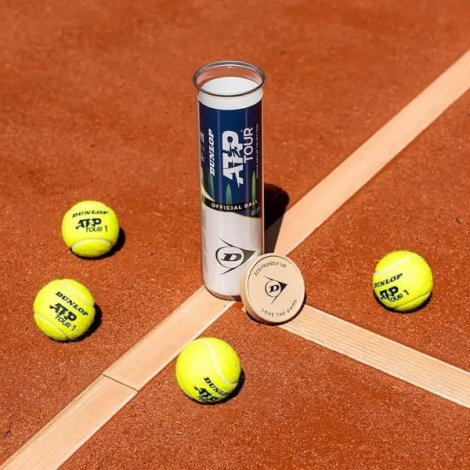 Набор мячей для тенниса Dunlop ATP TOUR 4B желтый (4 штуки) 601599