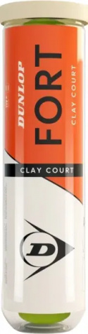 Набор мячей для тенниса Dunlop FORT CLAY COURT 4B желтый (4 штуки) 601613