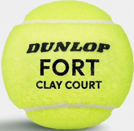 Набор мячей для тенниса Dunlop FORT CLAY COURT 4B желтый (4 штуки) 601613