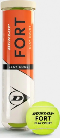 Набор мячей для тенниса Dunlop FORT CLAY COURT 4B желтый (4 штуки) 601613