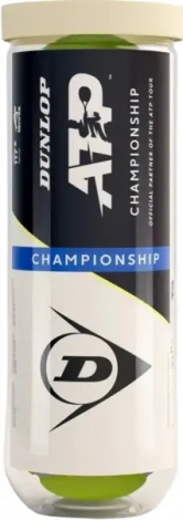 Набор мячей для тенниса Dunlop ATP CHAMPIONSHIP 3B желтый (3 штуки) 601626