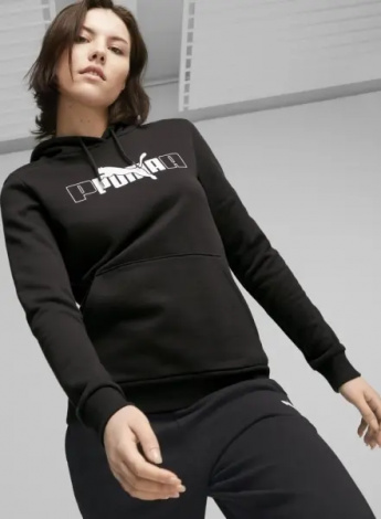 Худи женское Puma ESSENTIALS+ LOGO LAB черное 675955-01