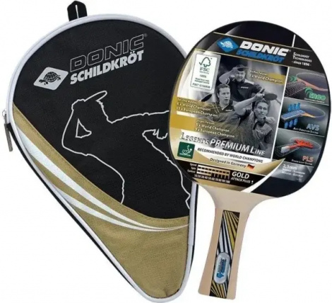 Ракетка для настільного тенісу Donic LEGENDS GOLD FSC світло-коричнева 754431