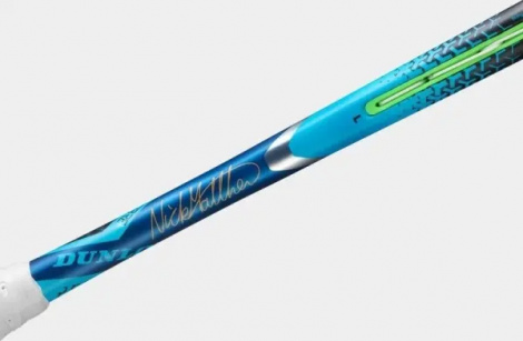 Ракетка для сквоша Dunlop HYPERFIBRE+ EVOLUTION PRO NH темно-сине-голубо-салатовая 773252US