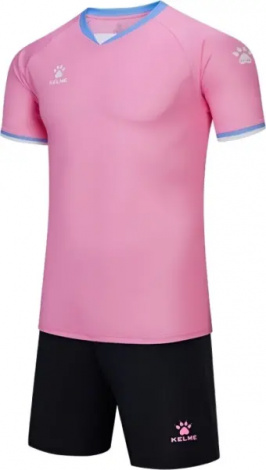 Комплект футбольной формы Kelme KADIS II светло-розово-голубо-черный 8551ZB11084.9636