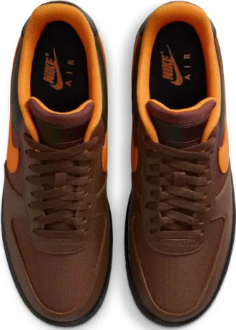 Кроссовки Nike AIR FORCE 1 GORE-TEX коричнево-оранжево-черные CK2630-201