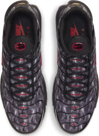 Кроссовки Nike AIR MAX PLUS темно-серо-черно-красные DJ0638-001