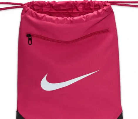 Сумка-мешок Nike BRASILIA 9.5 DRAWSTRING 18L темно-розовая DM3978-634