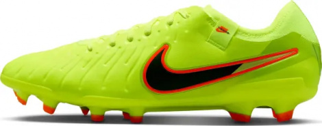 Бутсы Nike TIEMPO LEGEND 10 PRO FG лаймово-оранжево-черные DV4333-701