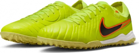Сороконіжки (шиповки) Nike TIEMPO LEGEND 10 ACADEMY TF лаймово-оранжево-чорні DV4342-701