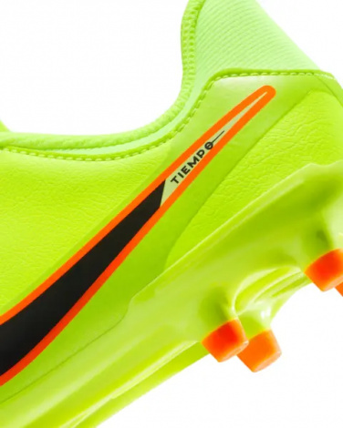 Бутсы детские Nike JR TIEMPO LEGEND 10 ACADEMY FG/MG лаймово-оранжево-черные DV4348-701