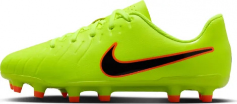 Бутсы детские Nike JR TIEMPO LEGEND 10 CLUB FG/MG лаймово-оранжево-черные DV4352-701