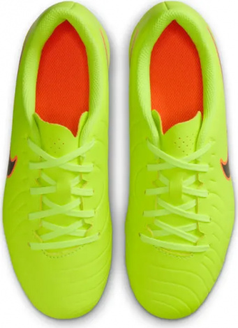 Бутсы детские Nike JR TIEMPO LEGEND 10 CLUB FG/MG лаймово-оранжево-черные DV4352-701
