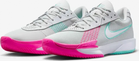 Кросівки баскетбольні Nike AIR ZOOM G.T. CUT ACADEMY світло-сіро-рожево-блакитні FB2599-010