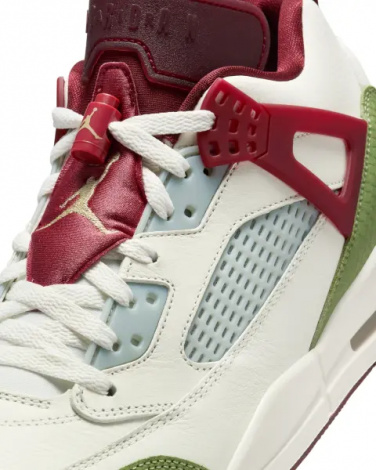 Кроссовки Nike JORDAN SPIZIKE LOW LUNAR NEW YEAR молочно-бордово-зеленые FJ6372-100