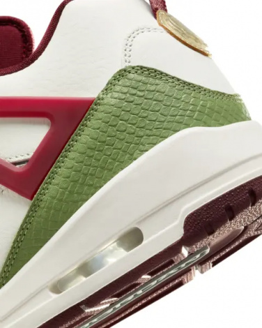 Кроссовки Nike JORDAN SPIZIKE LOW LUNAR NEW YEAR молочно-бордово-зеленые FJ6372-100
