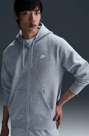 Толстовка Nike CLUB FLEECE серая FN3861-063