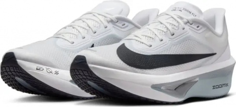 Кроссовки беговые Nike ZOOM FLY 6 бело-черно-серые FN8454-104