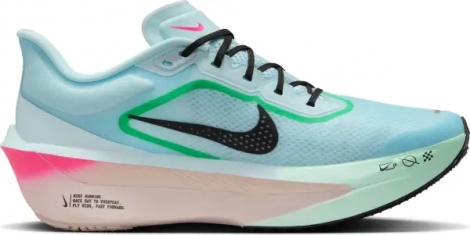 Кроссовки беговые Nike ZOOM FLY 6 голубо-зелено-розовые FN8454-402