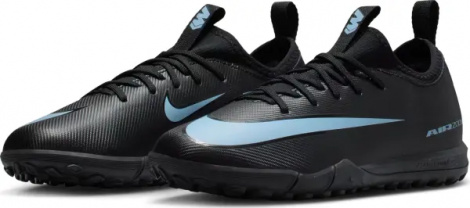 Сороконожки (шиповки) детские Nike JR MERCURIAL ZOOM VAPOR 16 ACADEMY TF черно-голубые FQ8284-001