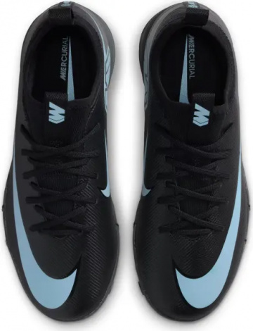 Сороконожки (шиповки) детские Nike JR MERCURIAL ZOOM VAPOR 16 ACADEMY TF черно-голубые FQ8284-001