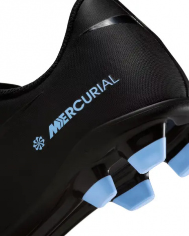 Бутсы детские Nike JR MERCURIAL VAPOR 16 CLUB FG/MG черно-голубые FQ8286-003