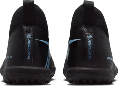 Сороконожки (шиповки) детские Nike JR MERCURIAL ZOOM SUPERFLY 10 ACADEMY TF черно-голубые FQ8310-001