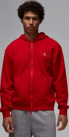 Толстовка Nike JORDAN BROOKLYN FLEECE FULL-ZIP HOODIE червона FV7289-687