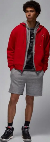 Толстовка Nike JORDAN BROOKLYN FLEECE FULL-ZIP HOODIE червона FV7289-687