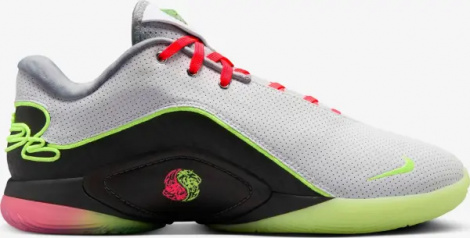 Кроссовки баскетбольные Nike LEBRON XXII серо-салатово-кораллово-черные FZ1094-101