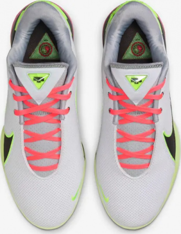 Кроссовки баскетбольные Nike LEBRON XXII серо-салатово-кораллово-черные FZ1094-101